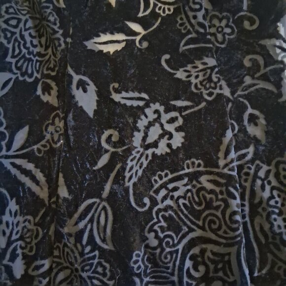 Frederick's of Hollywood Women's M Black Burnout Velvet Lace Y2K Mini Chemise - Picture 10 of 15